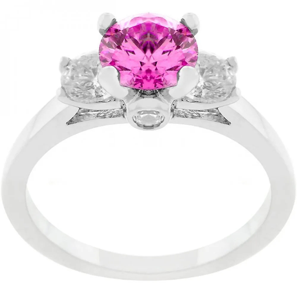 Icon J7052 Mini Pink Ice Triplet Ring (size: 06) R07605r-c12-06