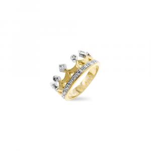 Icon J7275 Two Tone Crown Ring (size: 05) R07672t-c01-05