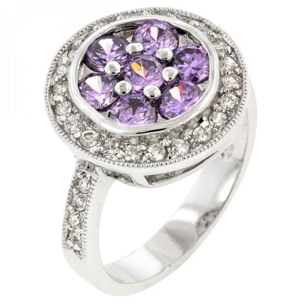 Icon J7685 Lavender Lily Ring (size: 08) R08080r-c20-08