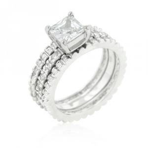 Icon J9133 Bridal Triple Ring Set (size: 07) R08269r-c01-07