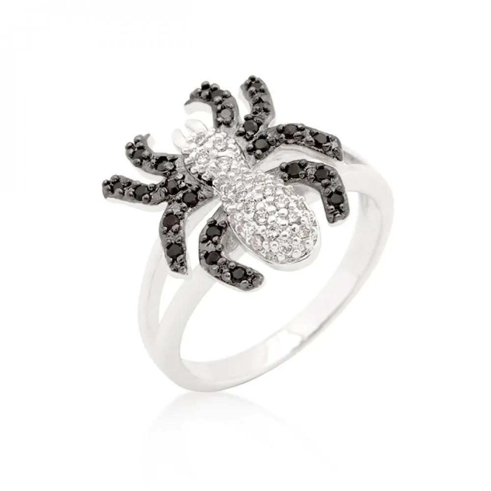 Icon J9175 Cubic Zirconia Spider Fashion Ring (size: 06) R08285t-c03-0