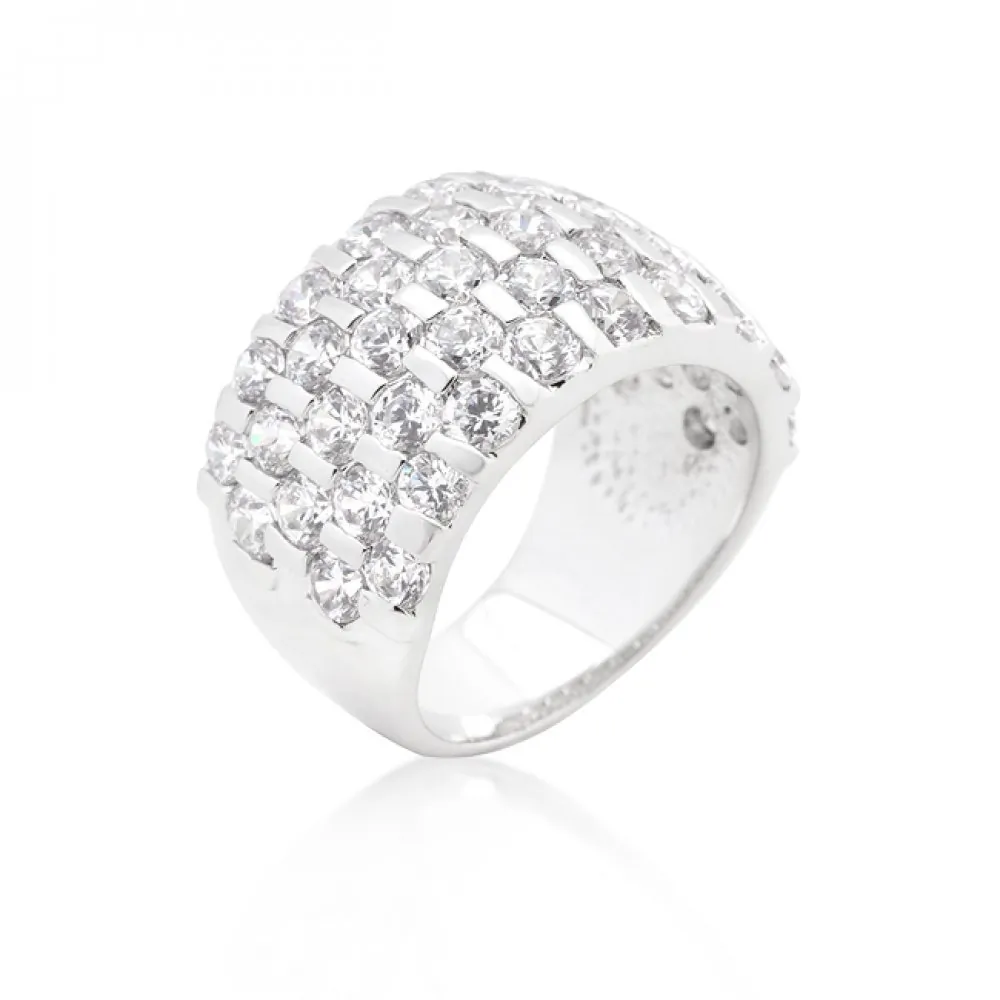 Icon J9320 Channel Set Princess Cut Ring (size: 05) R08305r-c01-05