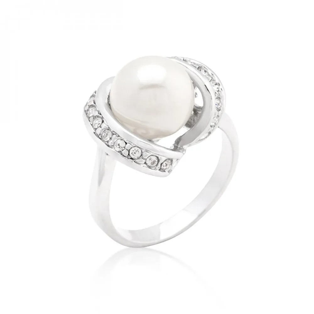 Icon J9412 Single Pearl Cocktail Ring (size: 06) R08303r-c84-06