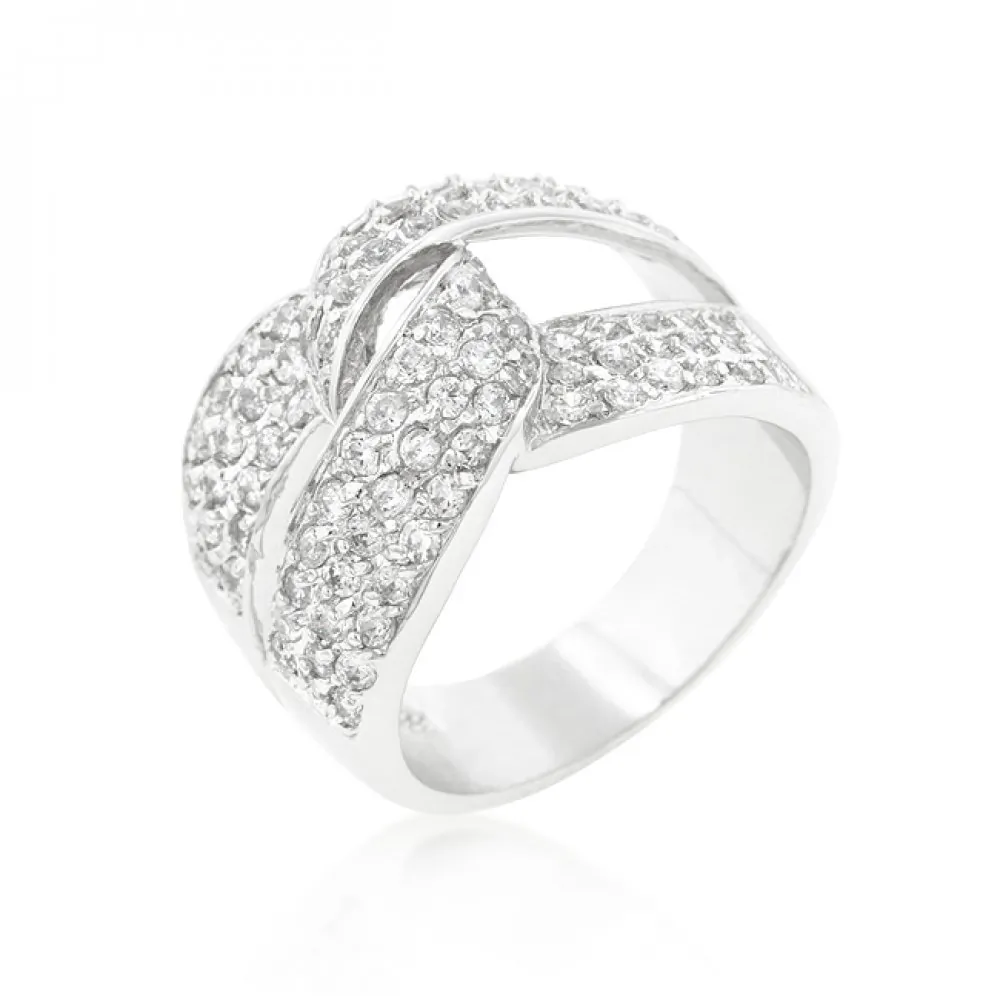 Icon J9516 Cubic Zirconia Knot Ring (size: 05) R08314r-c01-05