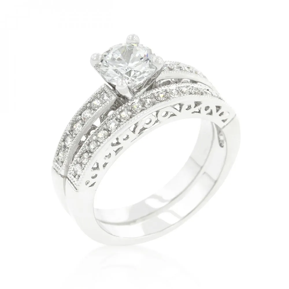 Icon J9639 Filigree Engagement Set (size: 09) R08328r-c01-09