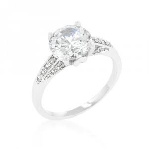 Icon J9657 Contemporary Engagement Ring With Large Center Stone (size: