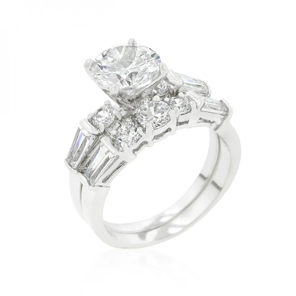 Icon J9682 Engagement Set With Large Center Stone (size: 10) R08334r-c