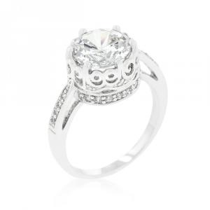 Icon J9715 Royal Crest Filigree Cubic Zirconia Ring (size: 08) R08339r