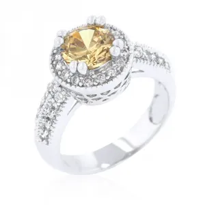 Icon J9834 Champagne Halo Engagement Ring (size: 06) R08226r-c72-06