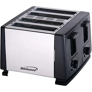 Brentwood Brentwood 1300W 4 Slice Toaster in Black and