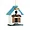 10018417 | Songbird Valley Charming Blue Roof Birdhouse for