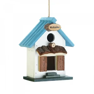 10018417 | Songbird Valley Charming Blue Roof Birdhouse for
