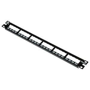 Panduit CP24BLY Shielded Modular Patch Panel - 24 Ports, 1u