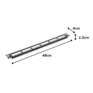 Panduit CP24BLY Shielded Modular Patch Panel - 24 Ports, 1u