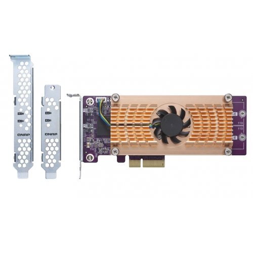 Qnap QM2-2P Dual M.2 221102280 Pcie Ssd Ex Ts-x53b Ts-563 Tvs-x63 Ts-x