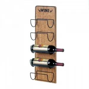 Accent 10018369 Rustic Wine Sign Bottle Holder