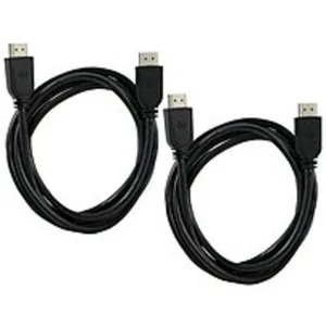 Ge GE 6 Feet High Speed HDMI Cable - 2 Pack - Black