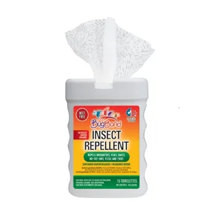 Bugband 88918 Deet-free Insect Repellent Towelettes - 15 Count