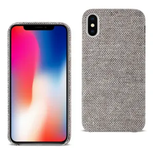 Apple DF01-IPHONEXDKGY Reiko Iphone X Herringbone Fabric In Dark Gray