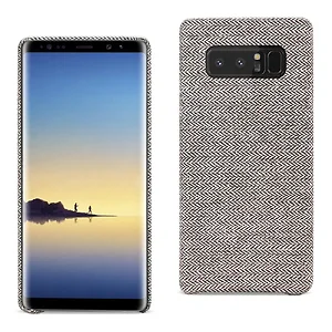DF01-SAMNOTE8DKGY | Samsung Stylish Dark Gray Herringbone