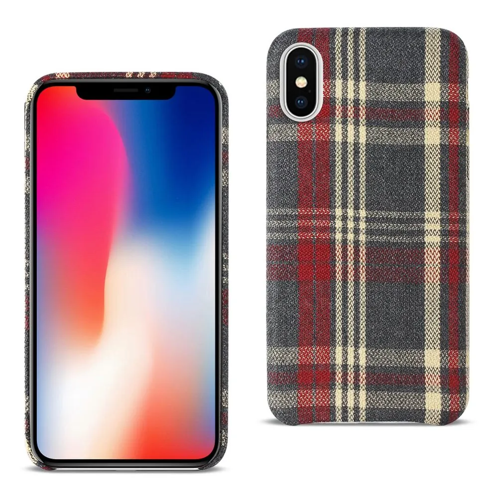 Apple DF02-IPHONEXRD Reiko Iphone X Checked Fabric In Red