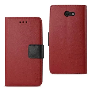 FC22-SAMJ7VRD | Samsung Stylish Red Wallet Case for Galaxy