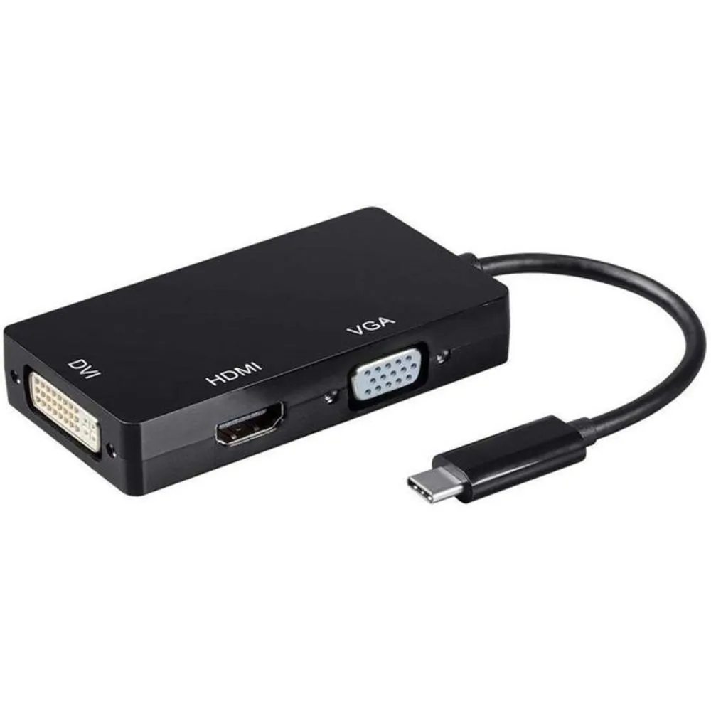 Monoprice DIX 21607 Usb Type-c To 4k Hdmi_ Single Link Dvi_ And Vga Pa