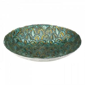 Accent 10018588 Abstract Peacock Decorative Bowl