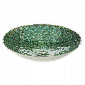 Accent 10018589 Peacock Feather Inspired Plate