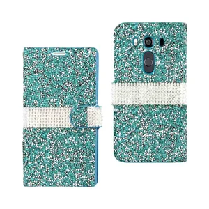 DFC02-LGV10BL | Lg Stylish Rhinestone Wallet Case for LG