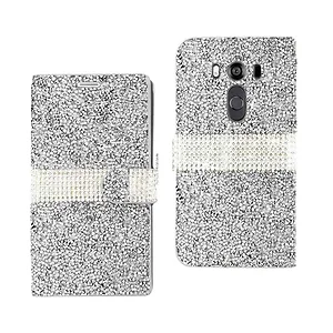 DFC02-LGV10SL | Lg Stylish Rhinestone Wallet Case for LG