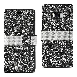 DFC02-SAMS8BK | Samsung Reiko Galaxy S8 Rhinestone Wallet
