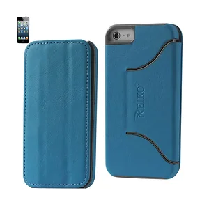 FC04-IPHONE5HORSEBL | Apple Blue Flip Folio Case with Stand