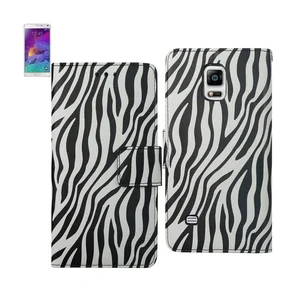 FC220-SAMNOTE4ZBBK | Samsung REIKO Zebra Print Wallet Case