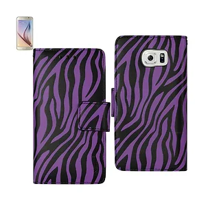 FC220-SAMS6ZBPP | Samsung Purple Zebra Print Wallet Case