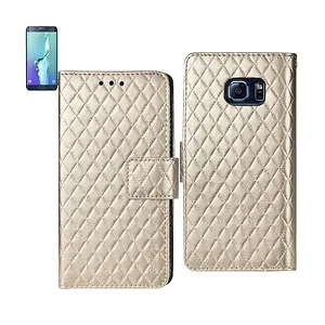 FC221-S6EDGPLSRBCP | Samsung Luxury Rhombus Wallet Case for