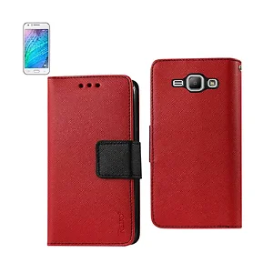 FC22-SAMJ1RD | Samsung REIKO Leather Wallet Case for Galaxy