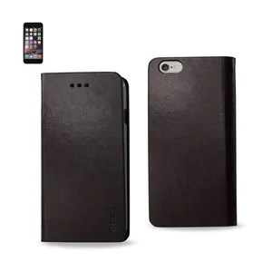 FC242-IPHONE6SBR | Apple Elegant Brown Flip Folio Case for