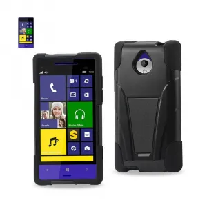 Htc SLCPC12-HTC8XTBK Reiko  8xt Hybrid Heavy Duty Case With Kickstand 