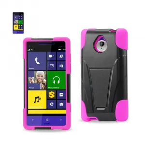 Htc SLCPC12-HTC8XTHKBK Reiko  8xt Hybrid Heavy Duty Case With Kickstan