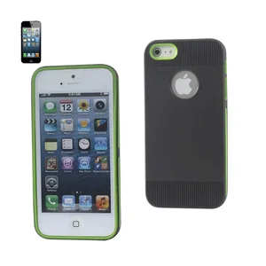 TPU02-IPHONE5BKGR | Apple REIKO iPhone 5/5S/SE Slim Dual