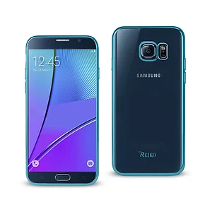 TPU08-SAMNOTE5SBL | Samsung Shiny Blue Frame Case for