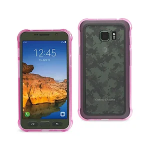 TPU09-SAMG891CLHK | Samsung Clear Hot Pink Bumper Case for