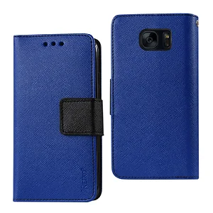 FC22-S7EDGENV | Samsung Premium Navy 3-in-1 Wallet Case for