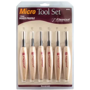 MT910 | Flexcut 1.5mm Mixed Profile Micro Carving Tool Set
