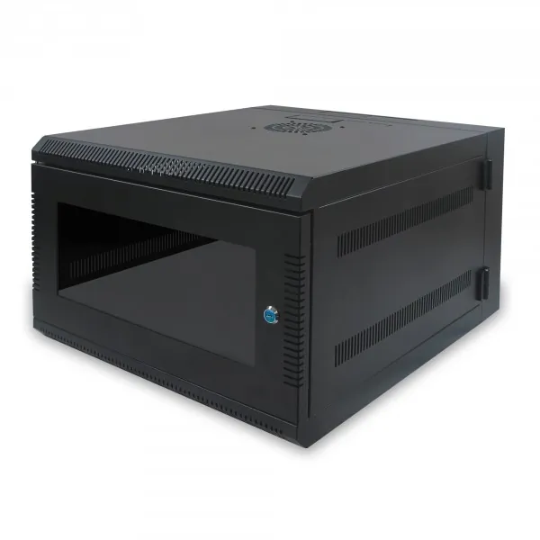 Wavenet WAV-CBTF-WM6U-SW 6u Vented Wall Mount Rack Cabinet With Plexig