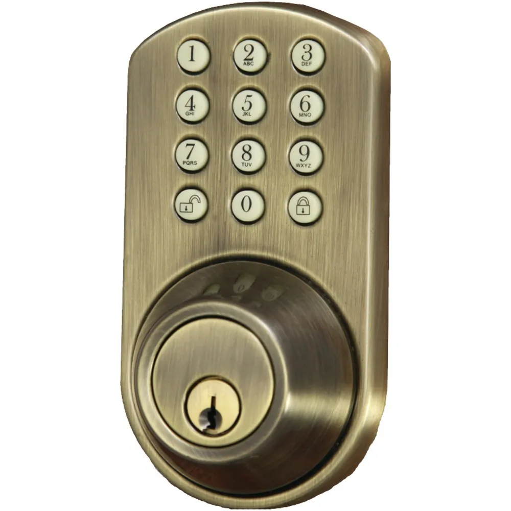 Morning RA9840 Inc Touchpad Electronic Dead Bolt (antique Brass) Miyhf