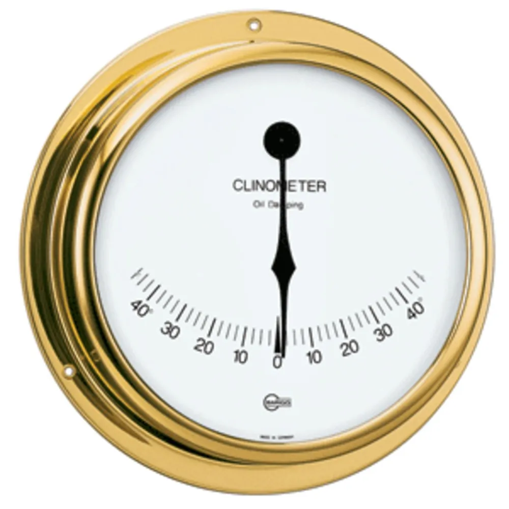 Barigo 911MS Viking Series Ships Clinometer - Brass Housing - 5 Dial