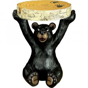 Rivers 968 Black Bear End Table-27in X 17.5in X 17.5in