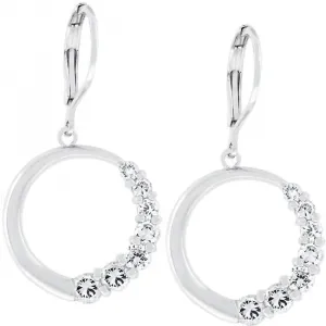 Icon J4510 Elegant Graduated Circle Earrings In Cubic Zirconia